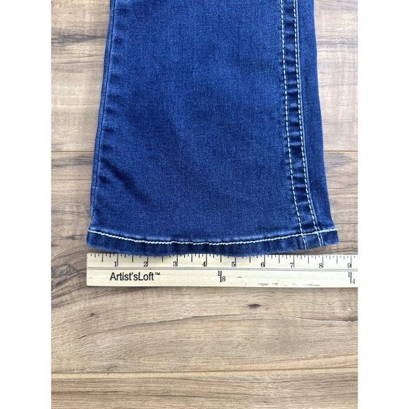 Women's Bamboo Jeans Size 7 Western Style Boot Cut Dark Blue - Picture 4 of 9